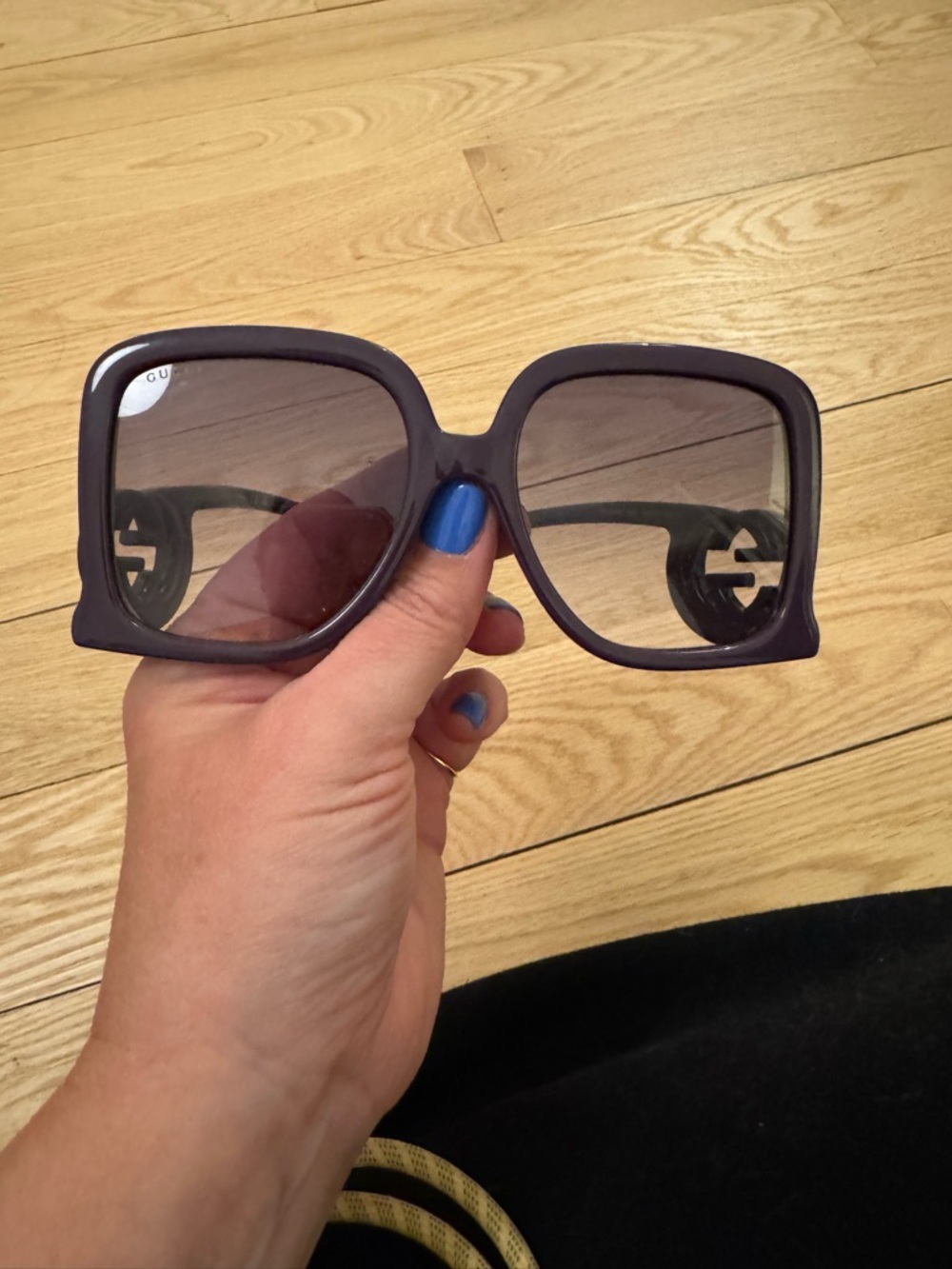 Gucci Oversized Square Sunglasses in Plum Purple
